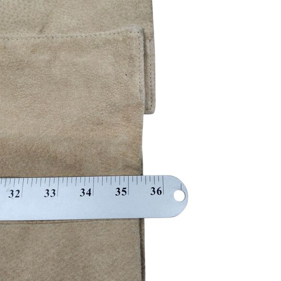 Vintage Lew Magram Leather Suede Jacket Womens 6 Tan Brown Western Studs Casual - Picture 14 of 15